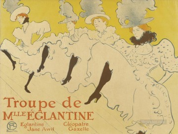  1896 Works - troupe de mlle elegantine affiche 1896 Toulouse Lautrec Henri de